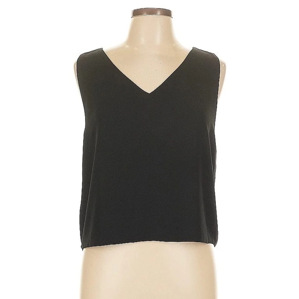 Aritzia Babaton Murphy Black Sleeveless Blouse